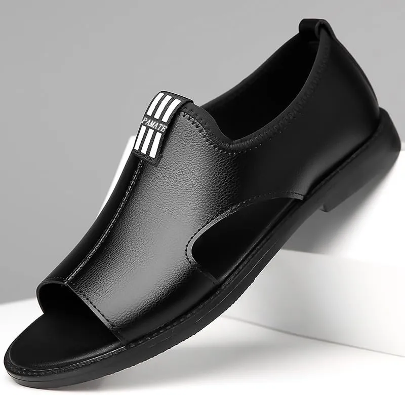 Men-Slip on Summer Walking Loafers Casual Shoes for Men's Outdoor Activities Comfortable Cowhide Soles Non-Slip Walking Shoes