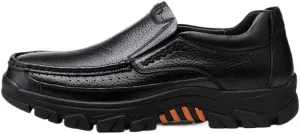 Men-Slip on Walking Loafers Casual Shoes for Men's Outdoor Activities Comfortable Cowhide Soles Non-Slip Walking Shoes