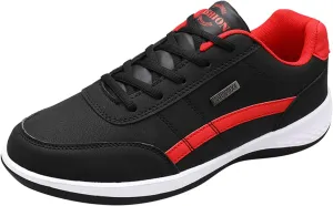 Men Wedge Heel Soft Sole Soft Sole Round Toe Breathable Running Shoes Fashion Men Running Plush Sneaker Slippers for Men (Black, 9)