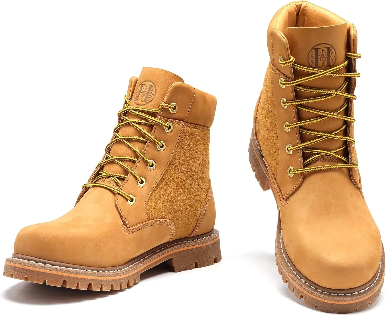 Mens 6" Soft Toe Suretrack Leather Slip Resistant Durable Work Boots, H84102