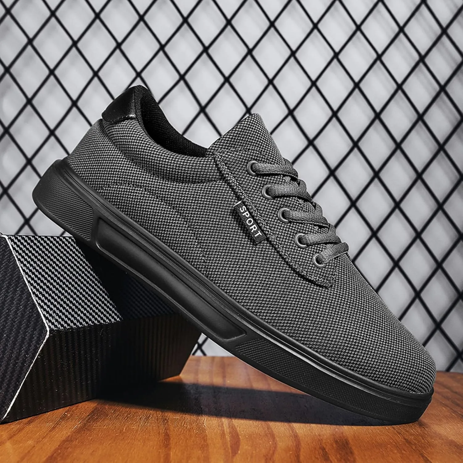 Men's Canvas Fashion Sneaker Low Top Shoes Classic Men's Canvas Sneakers Comfortable Walking Casual Lace up Tennis Shoes