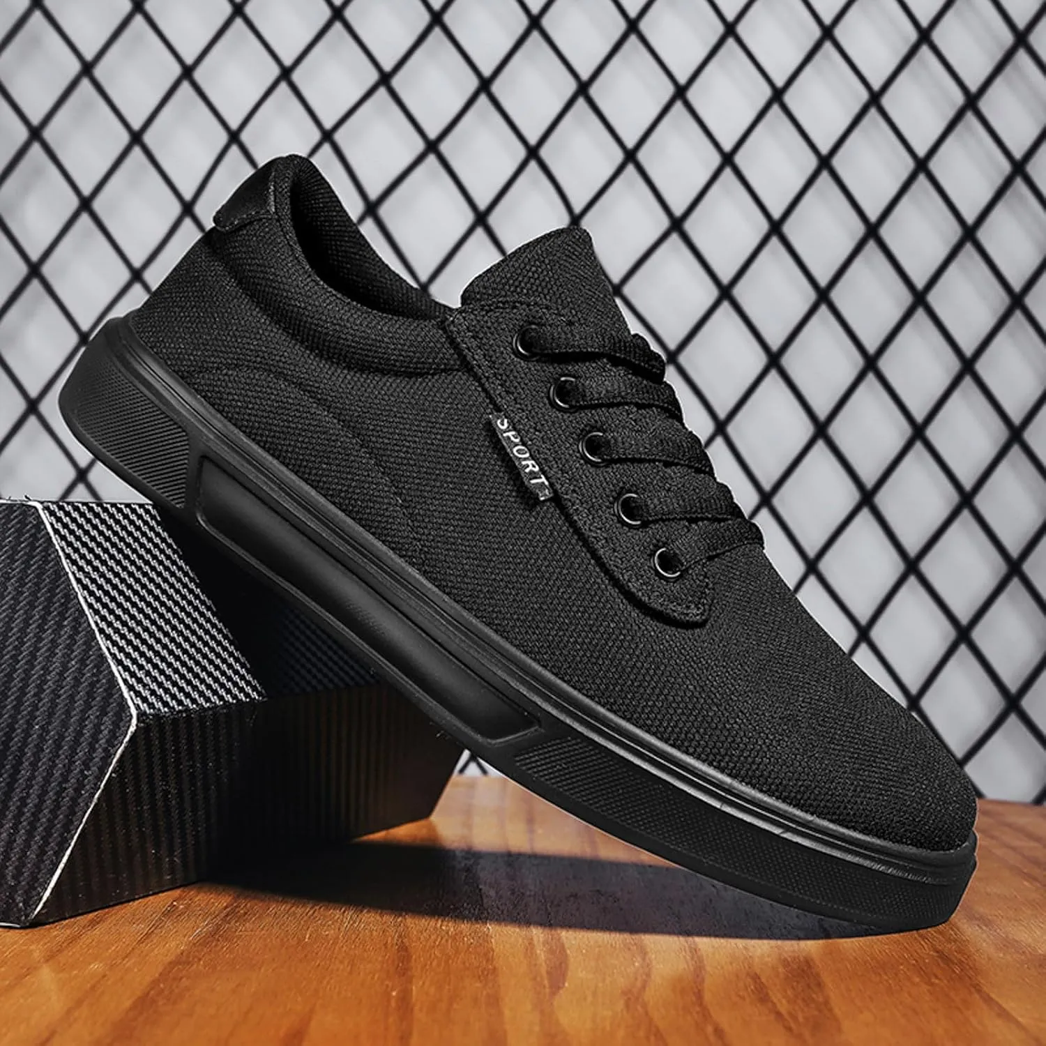 Men's Canvas Fashion Sneaker Low Top Shoes Classic Men's Canvas Sneakers Comfortable Walking Casual Lace up Tennis Shoes