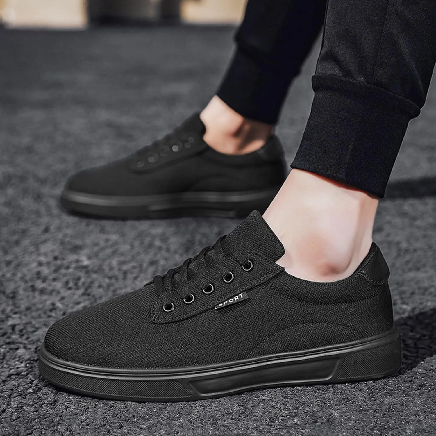 Men's Canvas Fashion Sneaker Low Top Shoes Classic Men's Canvas Sneakers Comfortable Walking Casual Lace up Tennis Shoes
