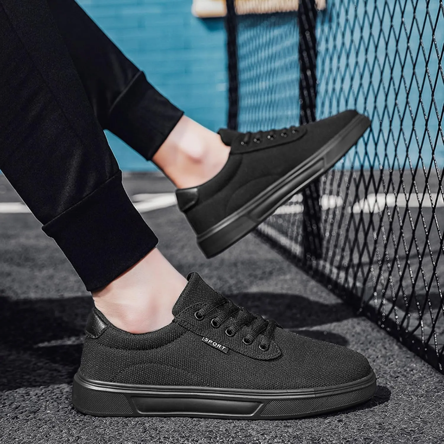 Men's Canvas Fashion Sneaker Low Top Shoes Classic Men's Canvas Sneakers Comfortable Walking Casual Lace up Tennis Shoes