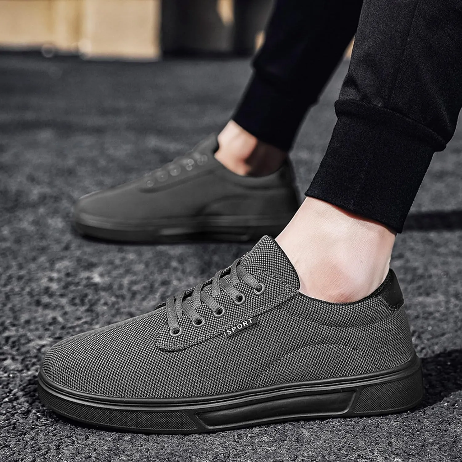 Men's Canvas Fashion Sneaker Low Top Shoes Classic Men's Canvas Sneakers Comfortable Walking Casual Lace up Tennis Shoes