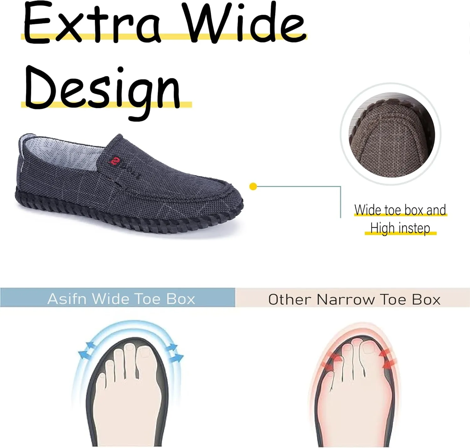 Mens Canvas Loafers Lightweight Breathable Walking Shoes Comfortable Non-Slip Driving Shoes Retro Casual Fashion