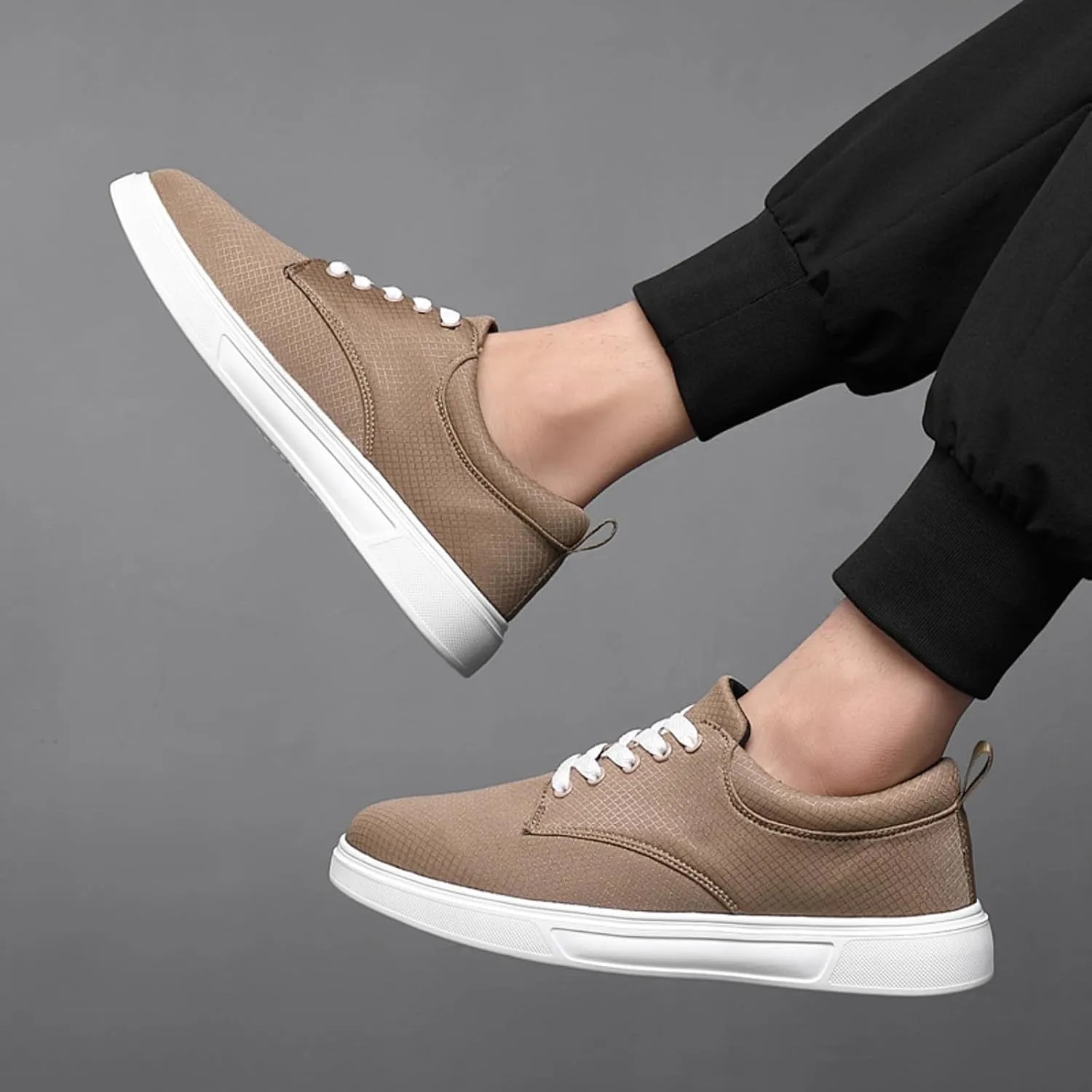 Men's Canvas Low Top Shoes Classic Men's Canvas Sneakers Comfortable Walking Casual Lace up Tennis Shoes