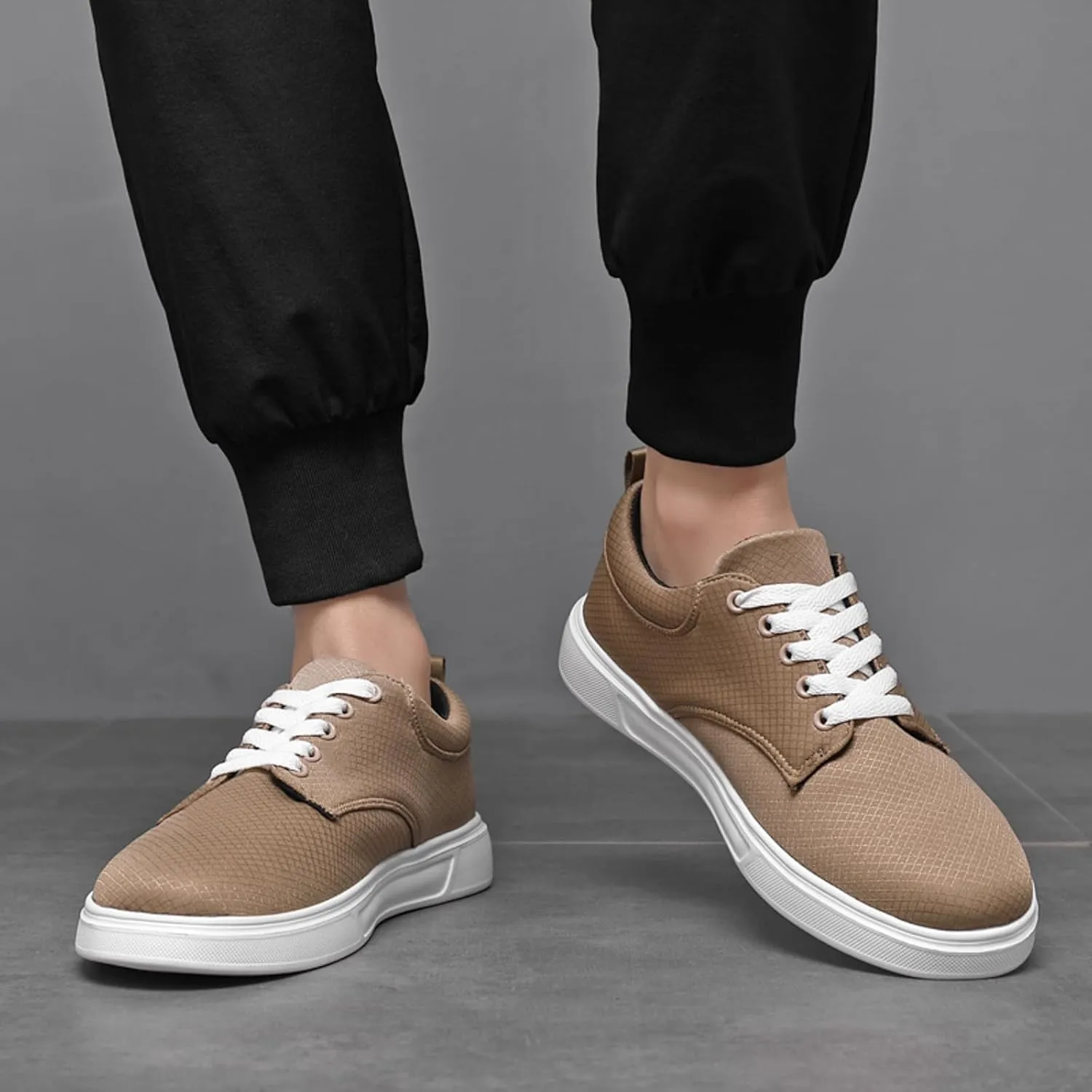 Men's Canvas Low Top Shoes Classic Men's Canvas Sneakers Comfortable Walking Casual Lace up Tennis Shoes