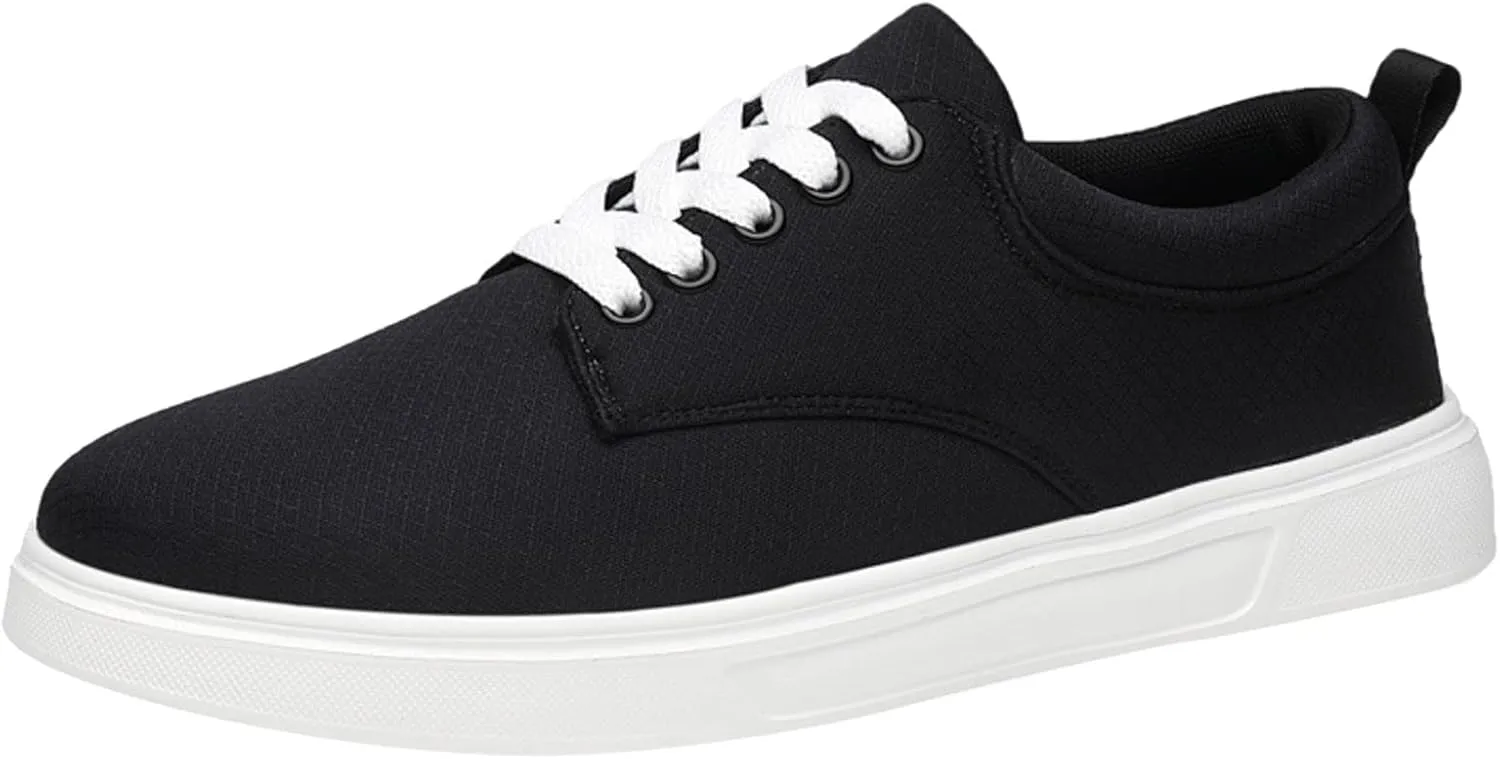 Men's Canvas Low Top Shoes Classic Men's Canvas Sneakers Comfortable Walking Casual Lace up Tennis Shoes