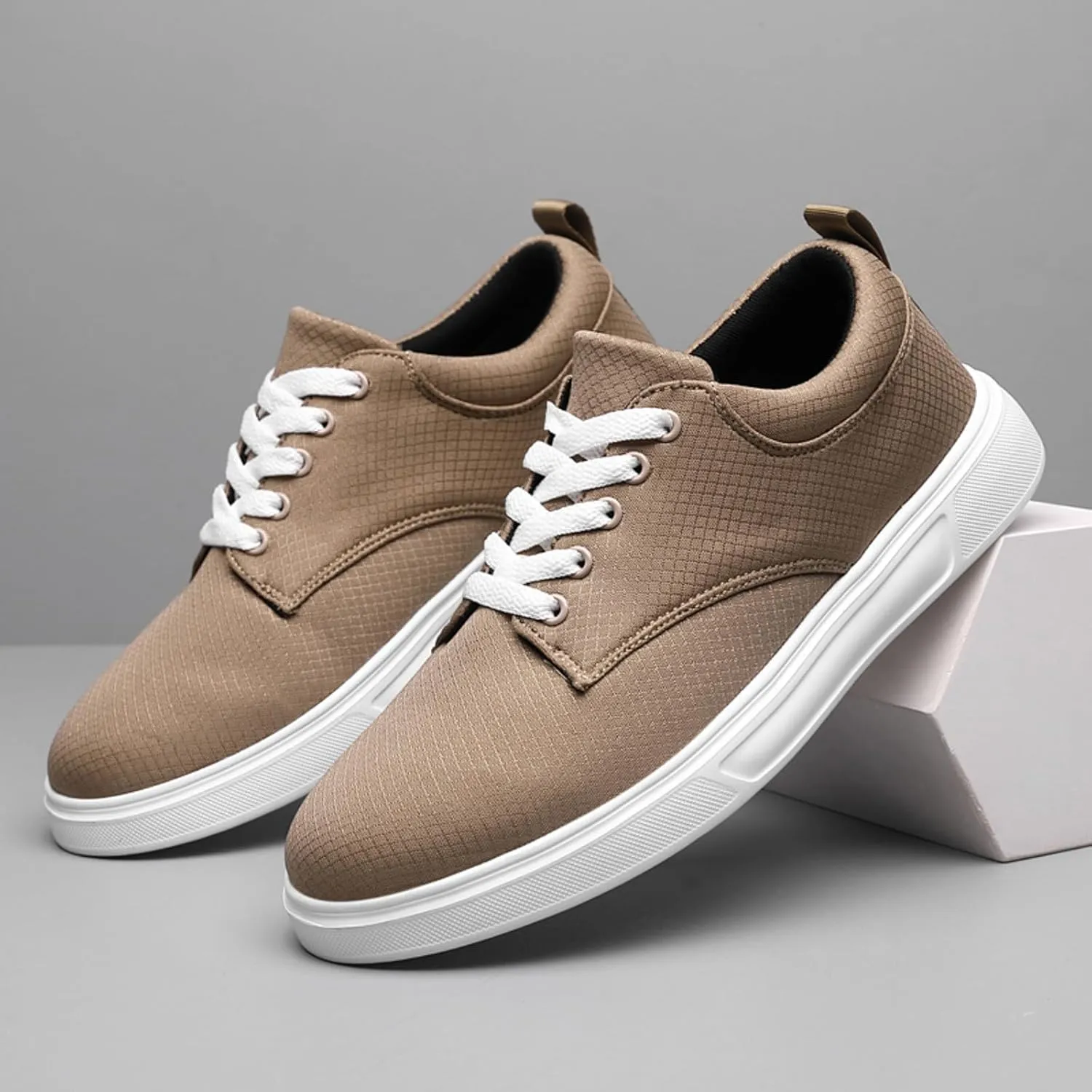 Men's Canvas Low Top Shoes Classic Men's Canvas Sneakers Comfortable Walking Casual Lace up Tennis Shoes