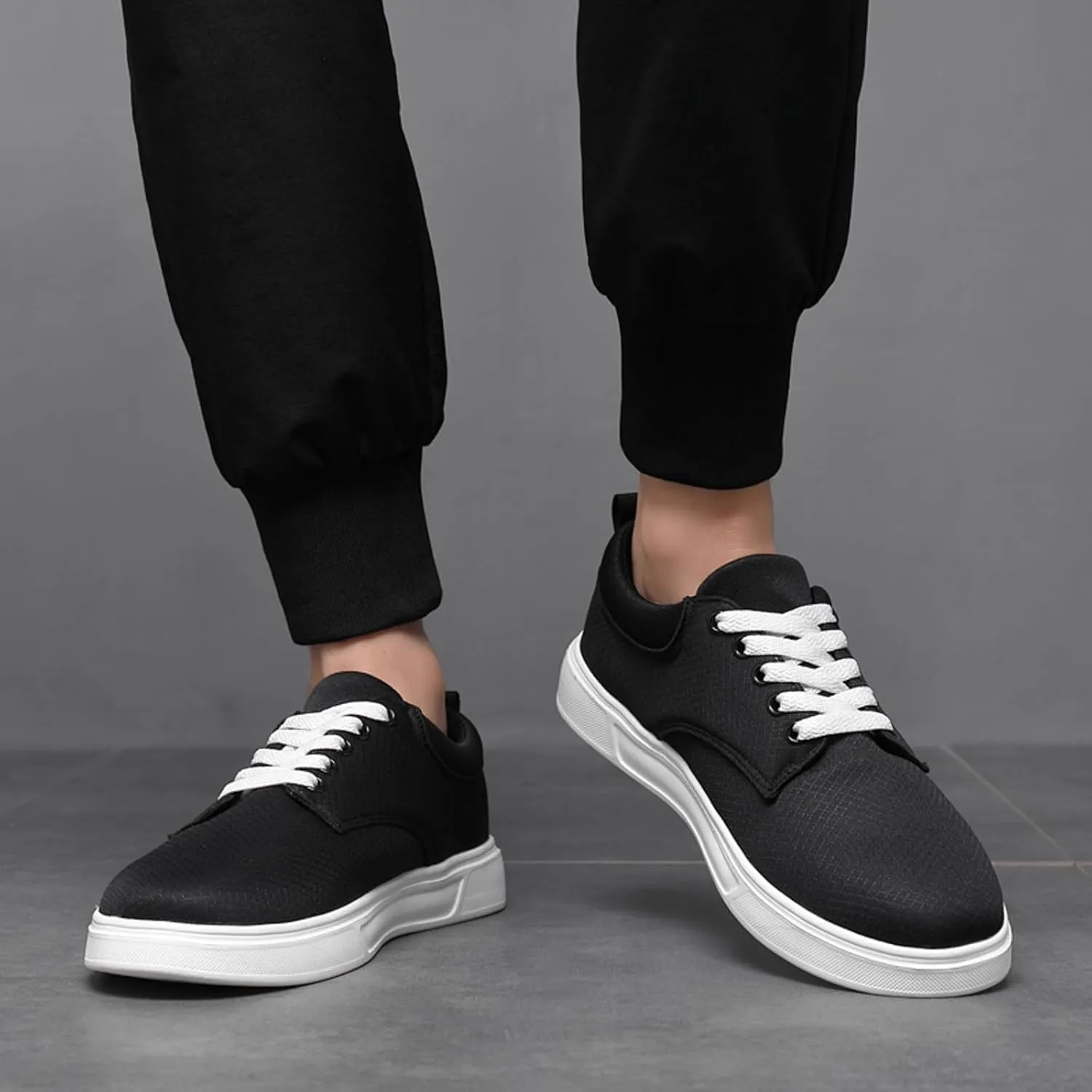 Men's Canvas Low Top Shoes Classic Men's Canvas Sneakers Comfortable Walking Casual Lace up Tennis Shoes