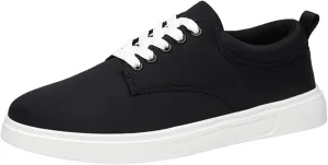 Men's Canvas Low Top Shoes Classic Men's Canvas Sneakers Comfortable Walking Casual Lace up Tennis Shoes