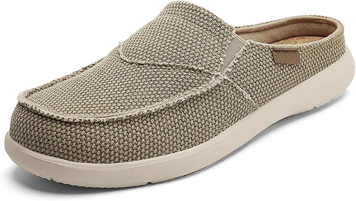 Men's Canvas Slip On Mules,Casual Lightweight Orthotic Walking Shoes Comfortable House Shoes for Plantar Fasciitis Pain Relief