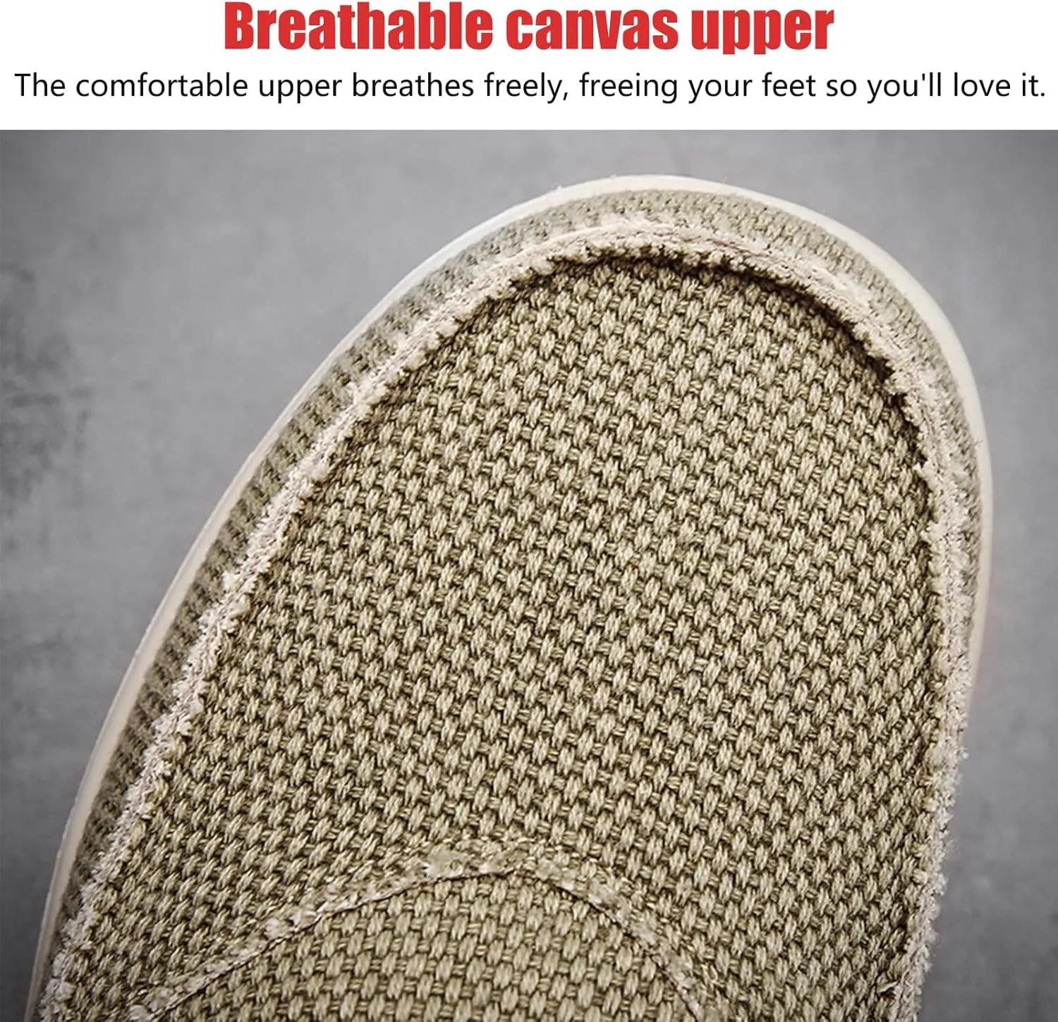 Men's Canvas Slip On Mules,Casual Lightweight Orthotic Walking Shoes Comfortable House Shoes for Plantar Fasciitis Pain Relief