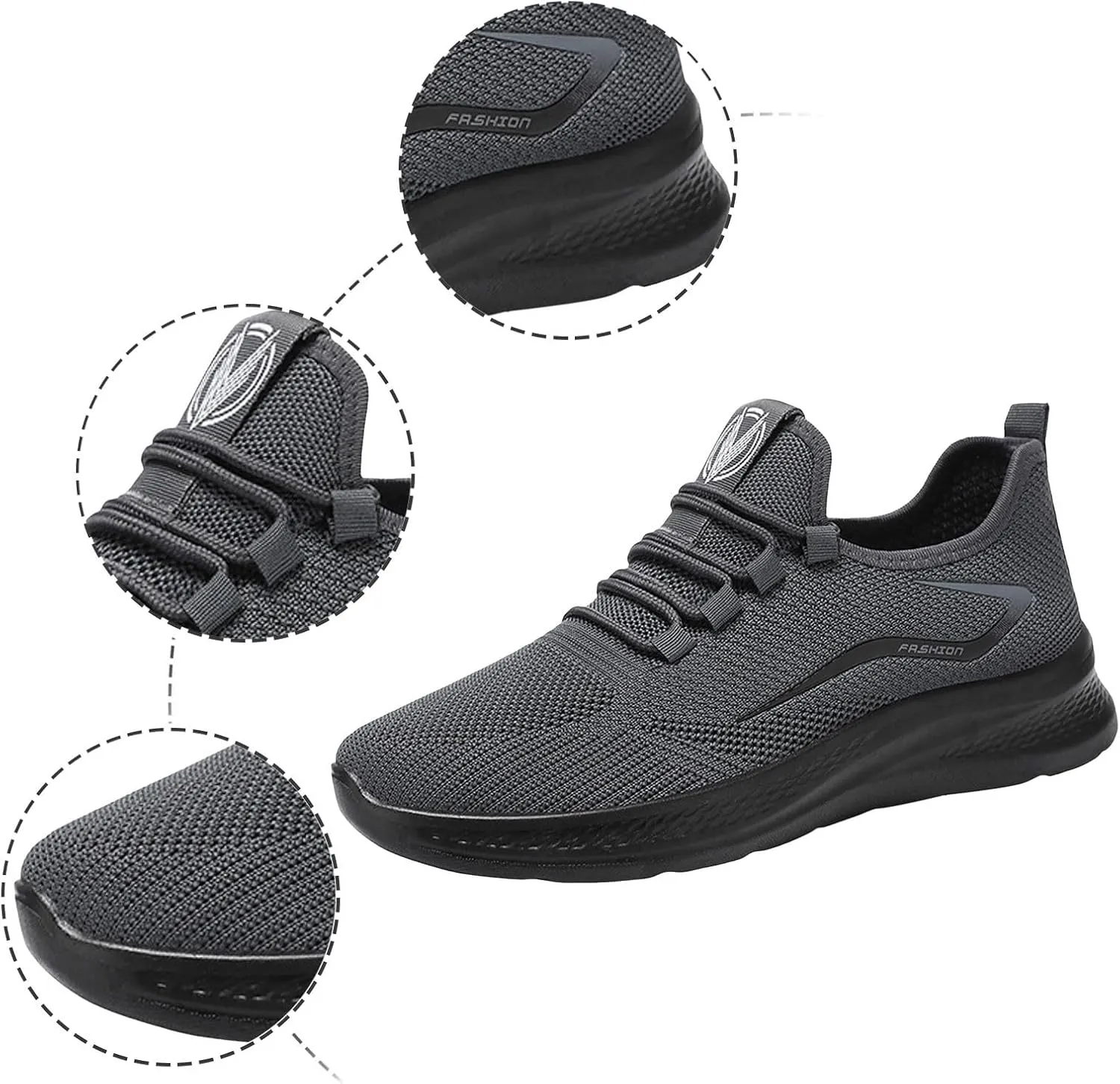 Men's Casual Dress Sneakers Men Sports Shoes Fashionable New Pattern Simple Mesh Breathable and Comfortable Flat Bottom