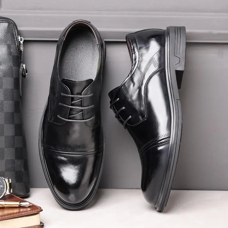 Men's Casual Walking Shoes Office Flats Men Dressy Suit Tuxedo Metal Shoelaces Weeding Prom Derby Shoes