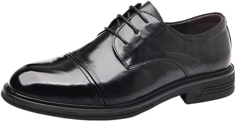 Men's Casual Walking Shoes Office Flats Men Dressy Suit Tuxedo Metal Shoelaces Weeding Prom Derby Shoes