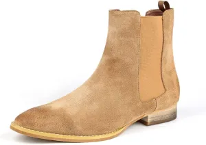 Men's Chelsea Boots Suede Dress Boots Casual Chukka Ankle Boots for Men