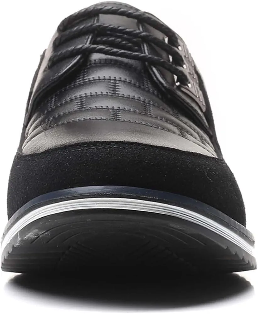 Mens Dress Shoes Casual Business Oxford Derby Orthopedic Leather Shoes Simple Lace-up Walk Loafers Flats Shoes for Men