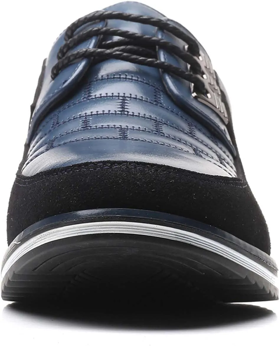 Mens Dress Shoes Casual Business Oxford Derby Orthopedic Leather Shoes Simple Lace-up Walk Loafers Flats Shoes for Men