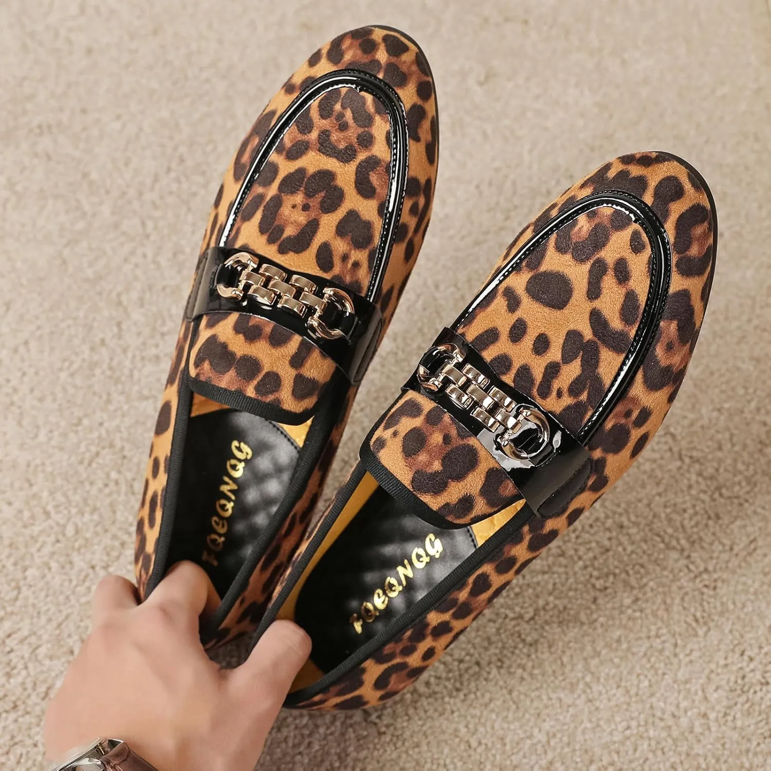 Men's Fashion Formal Velvet Loafers and Wedding Dress Shoes for Men, Penny Slip-On Smoking Luxury Men Casual Shoes