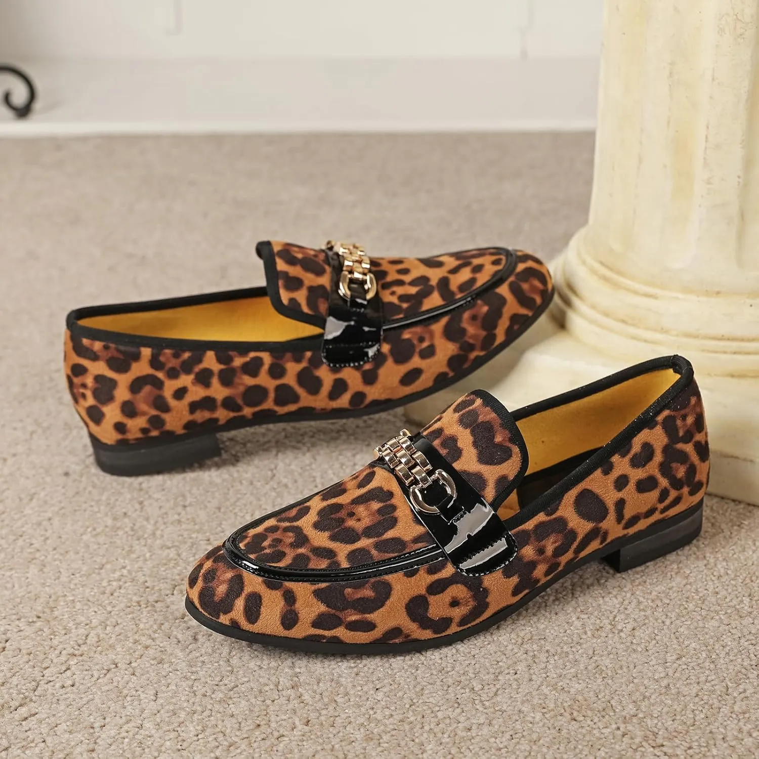 Men's Fashion Formal Velvet Loafers and Wedding Dress Shoes for Men, Penny Slip-On Smoking Luxury Men Casual Shoes