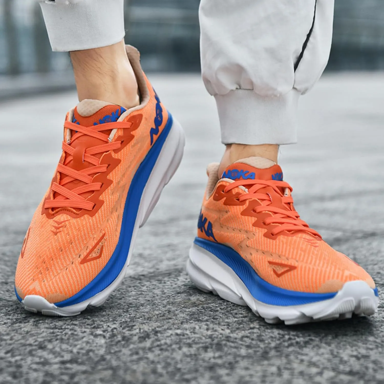 Men's Fashion Sneakers Breathable Mesh Running Shoes Cushioned Athletic Sneakers Non Slip Soft Sole Casual Athletic Walking Shoes