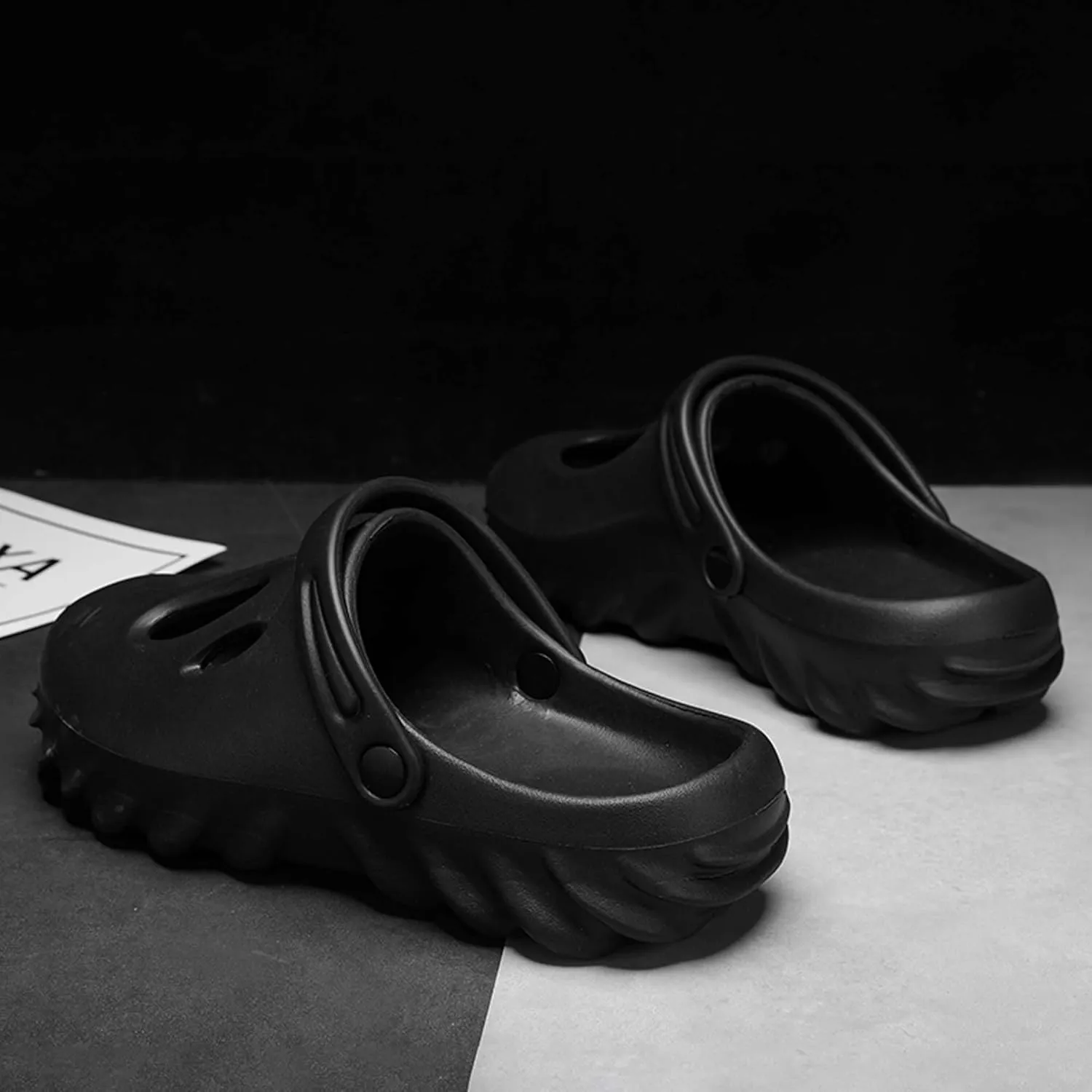 Men's Garden Shoes Arch Support Sports Sandals Summer Outdoor Beach Slippers Adjustable Heel,Casual Walking Clogs Mules,Non-slip and Quick Drying