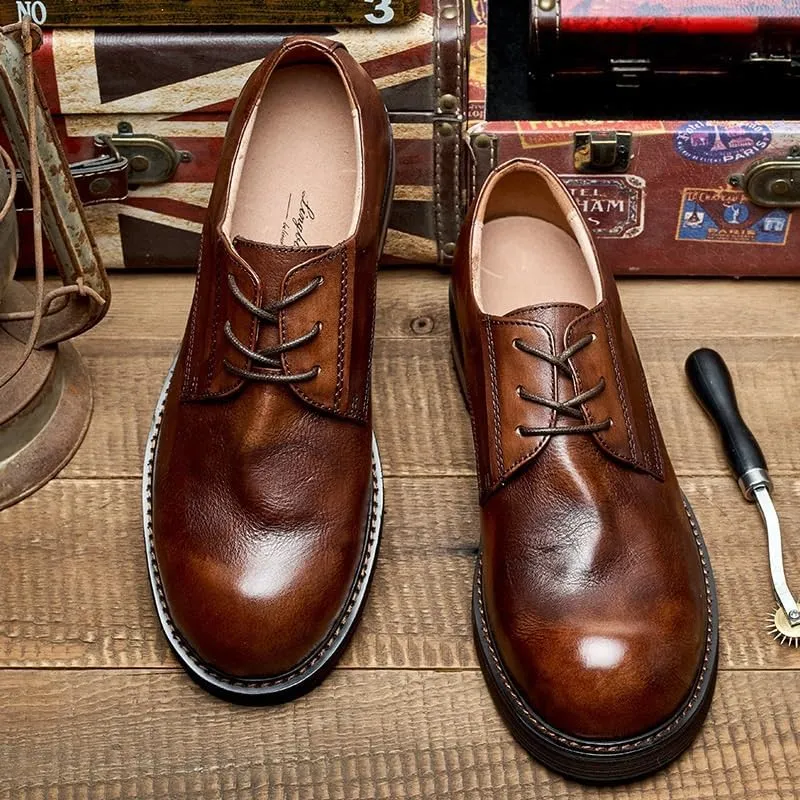 Mens Genuine Leather Dress Shoes for Driving Walking Wedding Outdoor Indoor Size Loafers Shoes