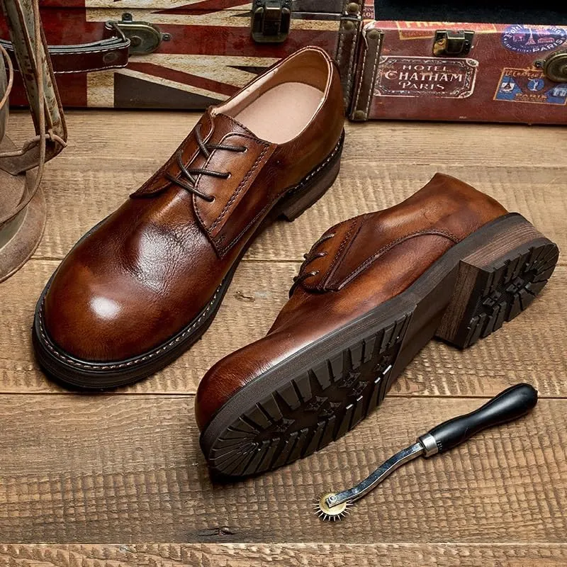 Mens Genuine Leather Dress Shoes for Driving Walking Wedding Outdoor Indoor Size Loafers Shoes