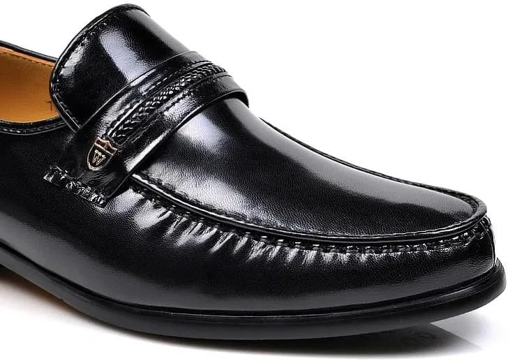 Men's Hands Free Slip On Walking Leather Shoes Loafers for Business Work & Daily Comfortable Breathable Hiking All-Terrain Ankle Boots Trekking
