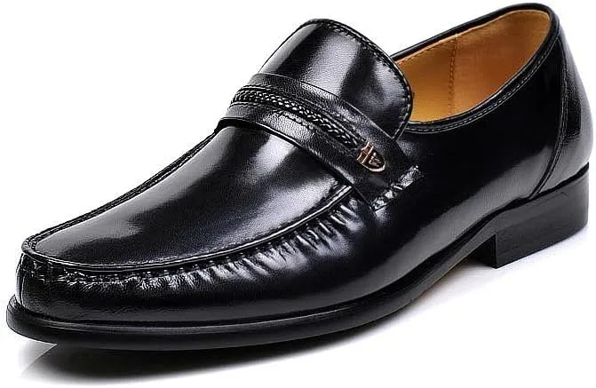 Men's Hands Free Slip On Walking Leather Shoes Loafers for Business Work & Daily Comfortable Breathable Hiking All-Terrain Ankle Boots Trekking