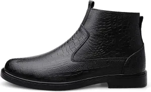 Men's Lightweight Breathable Loafers Wide Version Casual Shoes Comfortable Non Slip Leather Shoes Black