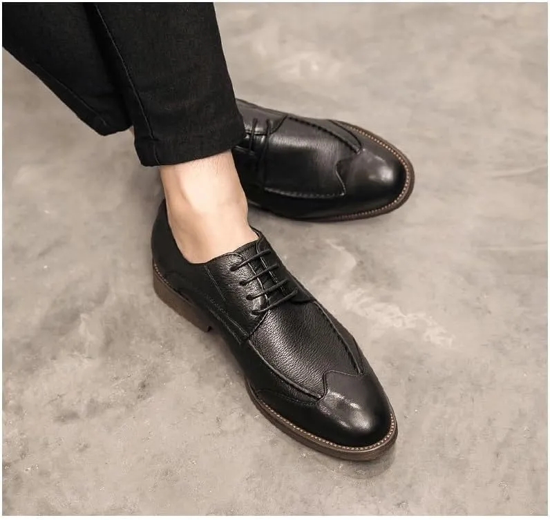 Men's Loafers Casual Slip on Lightweight Business Formal Shoes Men's Lace-Up Moccasin Boat Shoes
