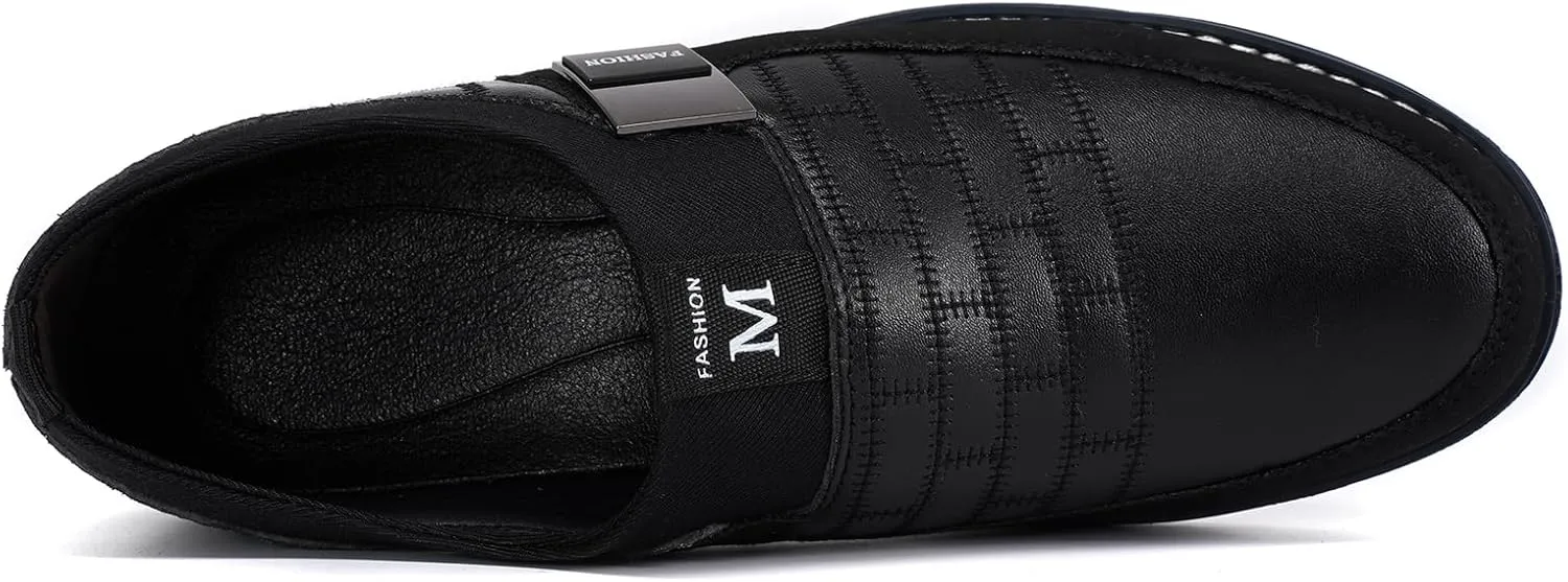 Men's Loafers Casual Slip On Shoes Soft Dress Loafers for Men Leather Comfort Lightweight Driving Travel Walking Shoes for Adult Male