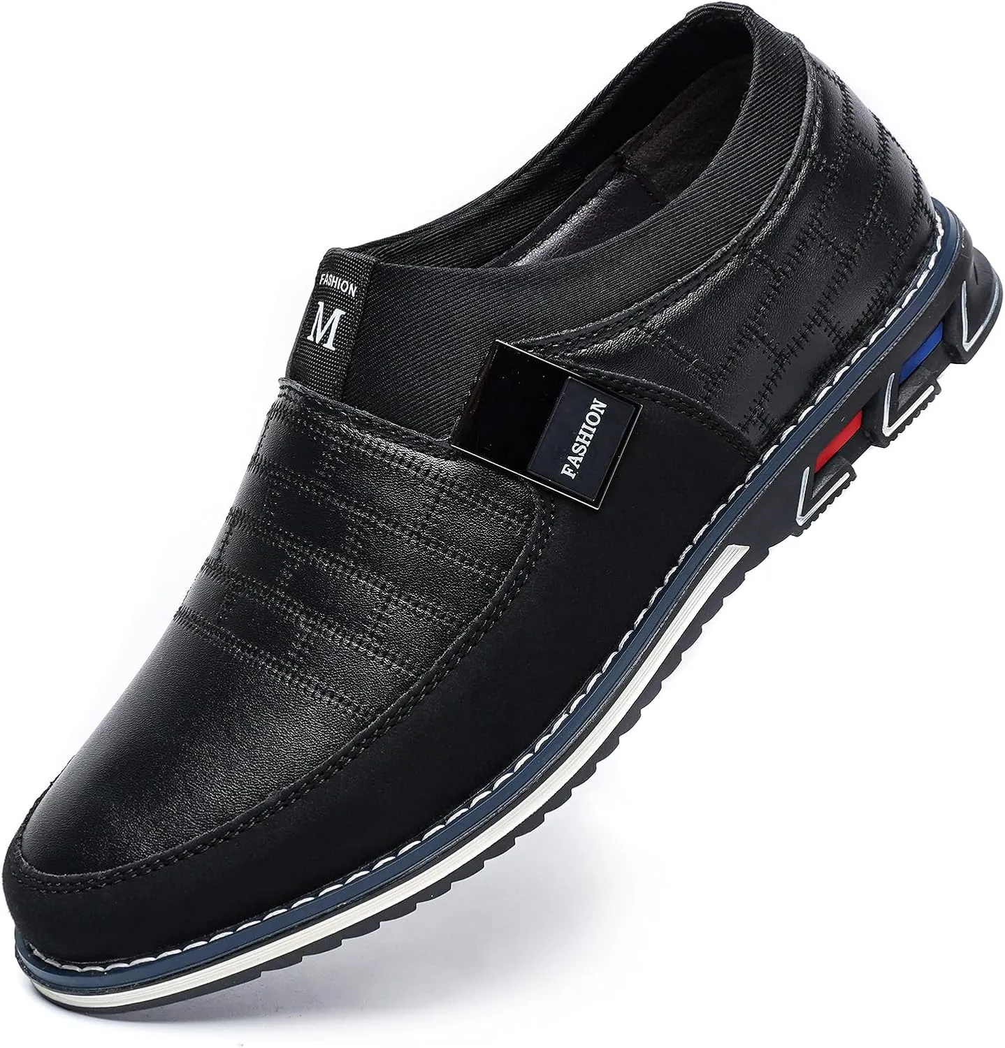 Men's Loafers Casual Slip On Shoes Soft Dress Loafers for Men Leather Comfort Lightweight Driving Travel Walking Shoes for Adult Male