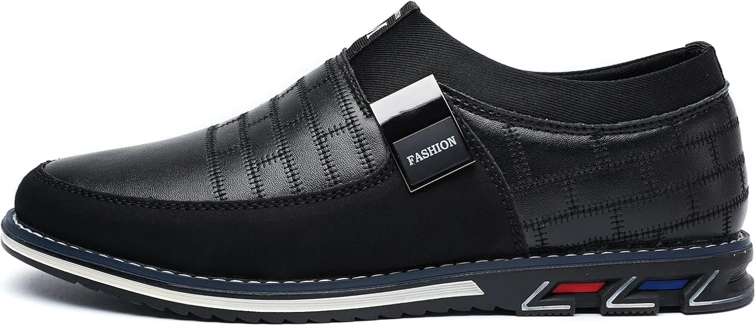 Men's Loafers Casual Slip On Shoes Soft Dress Loafers for Men Leather Comfort Lightweight Driving Travel Walking Shoes for Adult Male