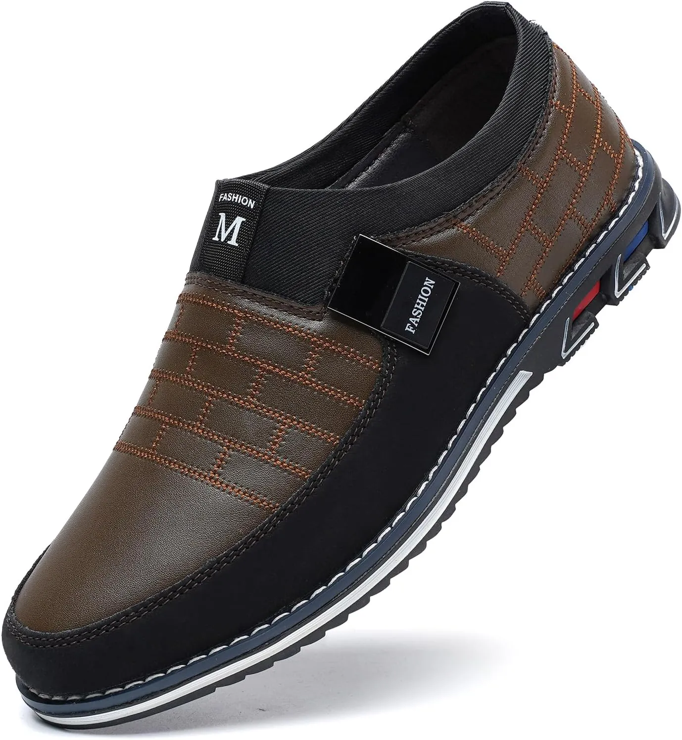 Men's Loafers Casual Slip On Shoes Soft Dress Loafers for Men Leather Comfort Lightweight Driving Travel Walking Shoes for Adult Male
