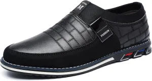 Men's Loafers Casual Slip On Shoes Soft Dress Loafers for Men Leather Comfort Lightweight Driving Travel Walking Shoes for Adult Male
