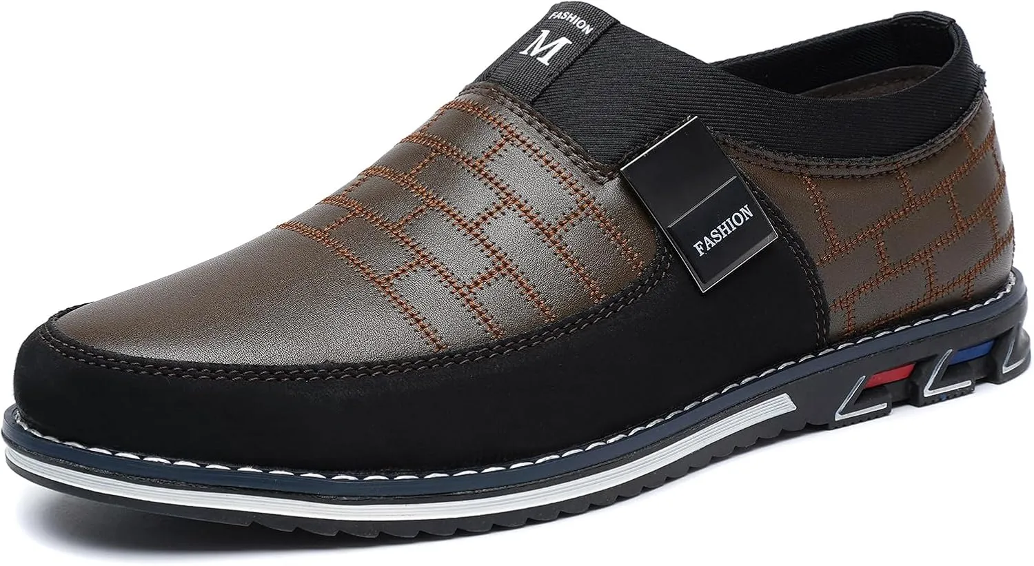 Men's Loafers Casual Slip On Shoes Soft Dress Loafers for Men Leather Comfort Lightweight Driving Travel Walking Shoes for Adult Male