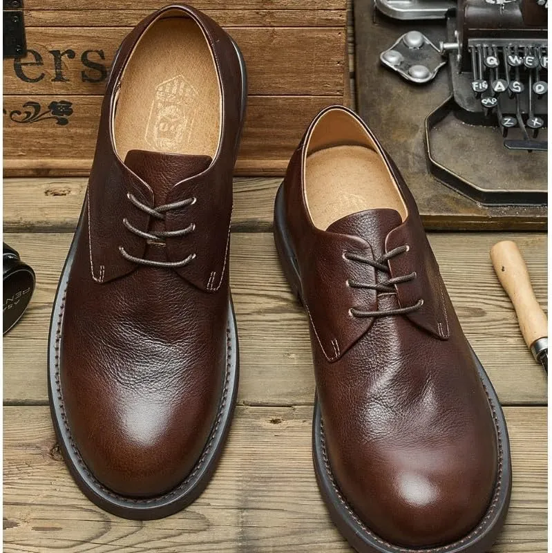 Men's Loafers Comfortable Round Toe Low Top Non-Slip Casual Dress Shoes Lightweight Moccasins Stylish Shoes