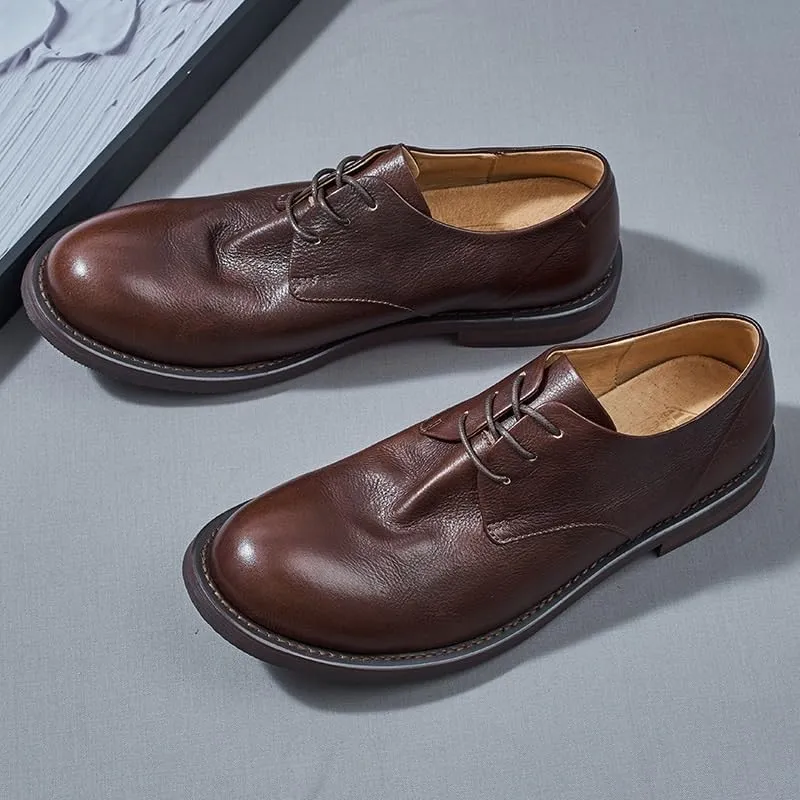 Men's Loafers Comfortable Round Toe Low Top Non-Slip Casual Dress Shoes Lightweight Moccasins Stylish Shoes