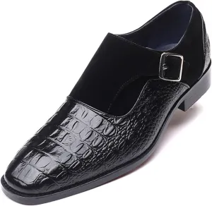 Men's Loafers Dress Shoes Slip-On Formal Crocodile Print Tuxedo Suit Shoes