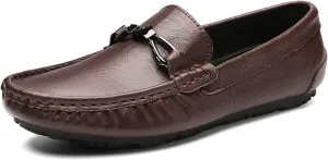Men's Loafers Lightweight Simple Driving Loafers Leather Anti-Slip Slip Resistant Comfortable Wedding Slip-ons
