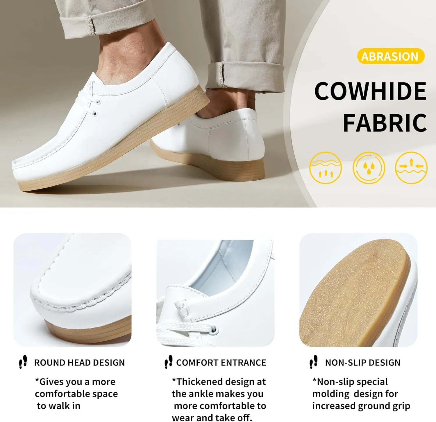 Men's Loafers Shoes Low Top Comfortable Breathable Casual Walking Shoes Minimalist Style Lightweight Non Slip Classic Business Oxford Shoes Golf Sneakers