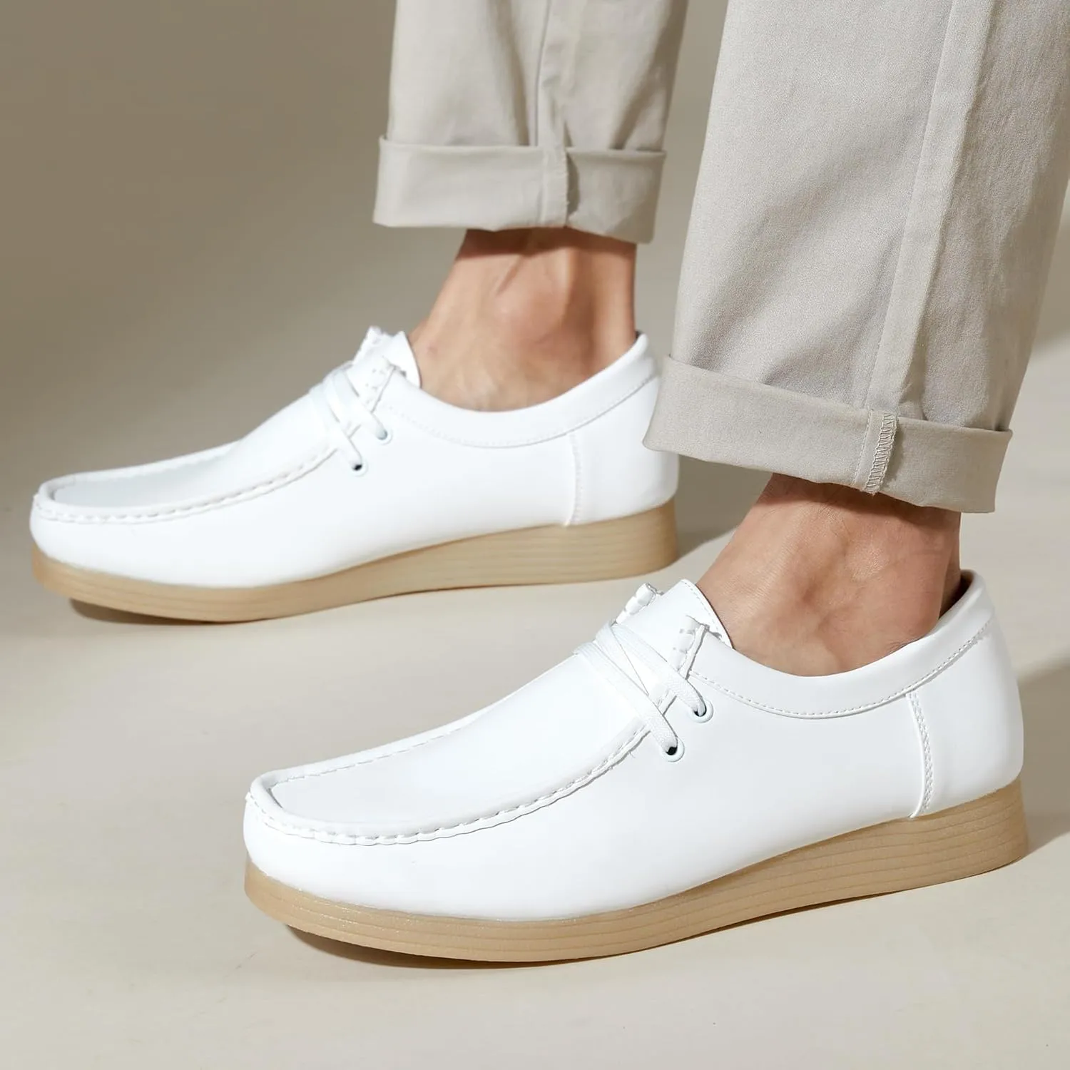 Men's Loafers Shoes Low Top Comfortable Breathable Casual Walking Shoes Minimalist Style Lightweight Non Slip Classic Business Oxford Shoes Golf Sneakers