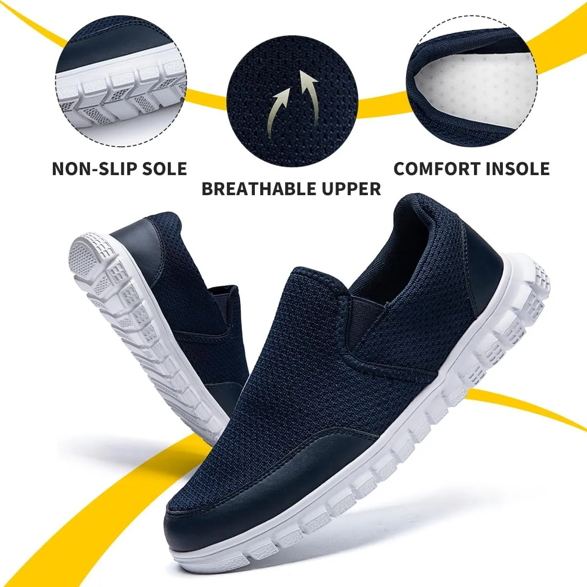 Men's Loafers Slip On Shoes Men Boat Shoes Casual Walking Shoes for Men Comfort Lightweight Breathable