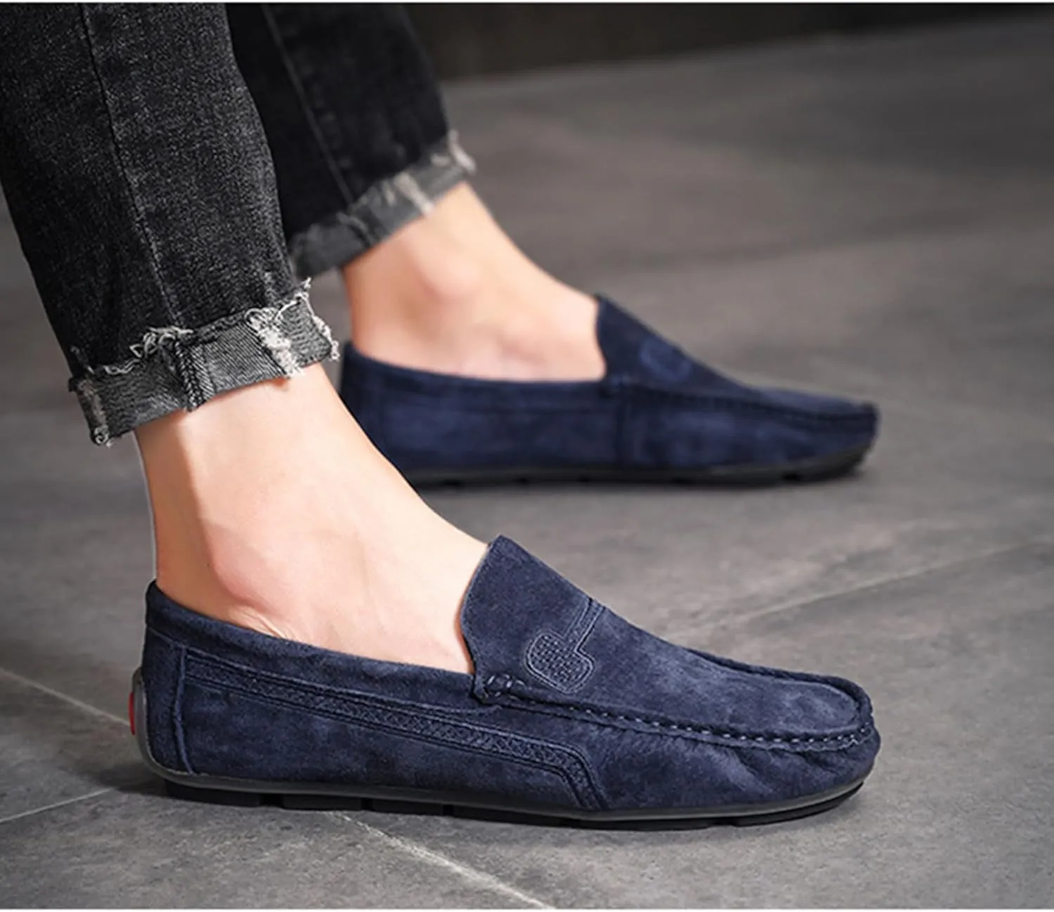 Men's Loafers Slip on Shoes Soft Sole Genuine Leather Driving Shoes Casual Penny Loafers for Men