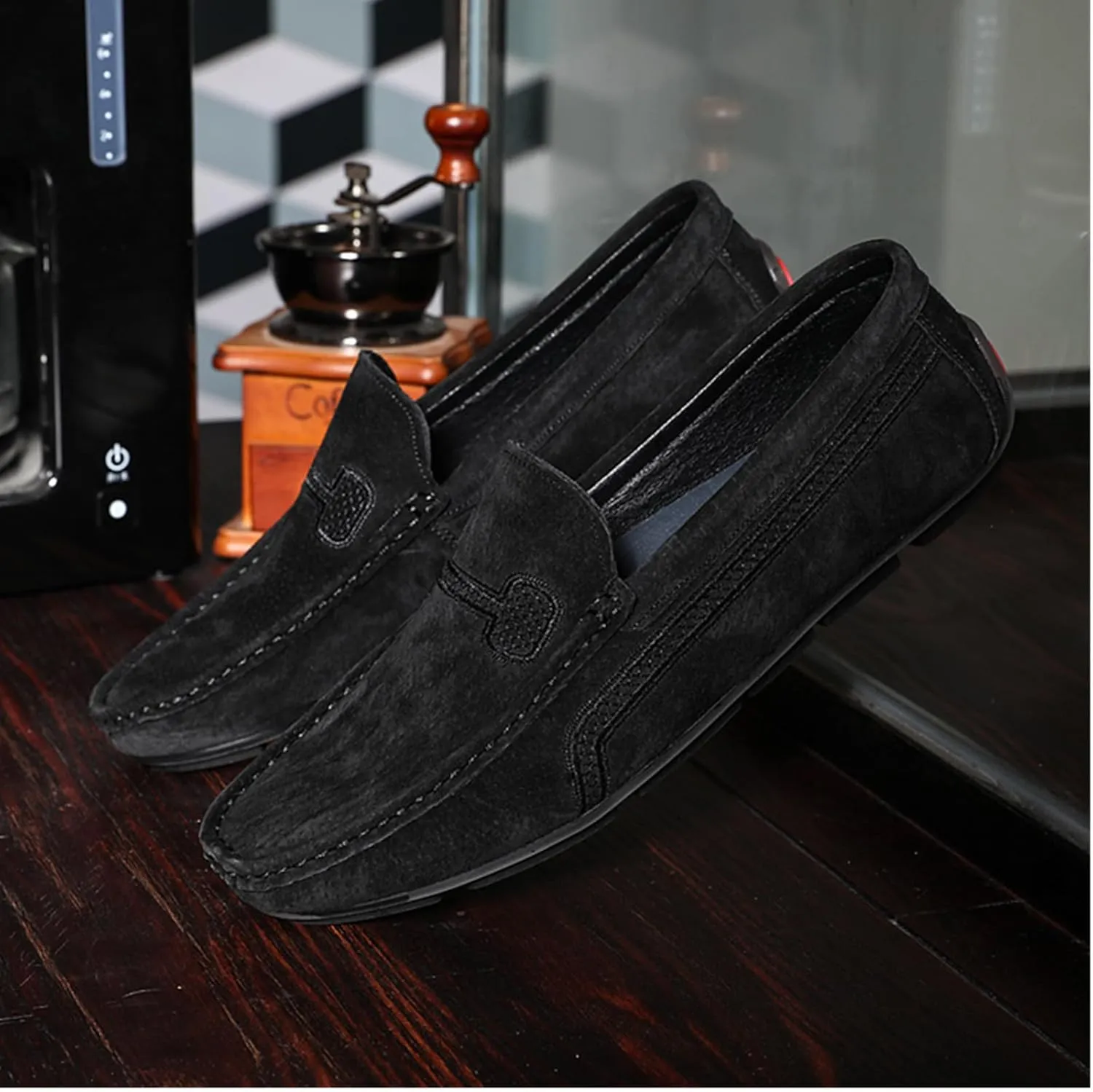 Men's Loafers Slip on Shoes Soft Sole Genuine Leather Driving Shoes Casual Penny Loafers for Men