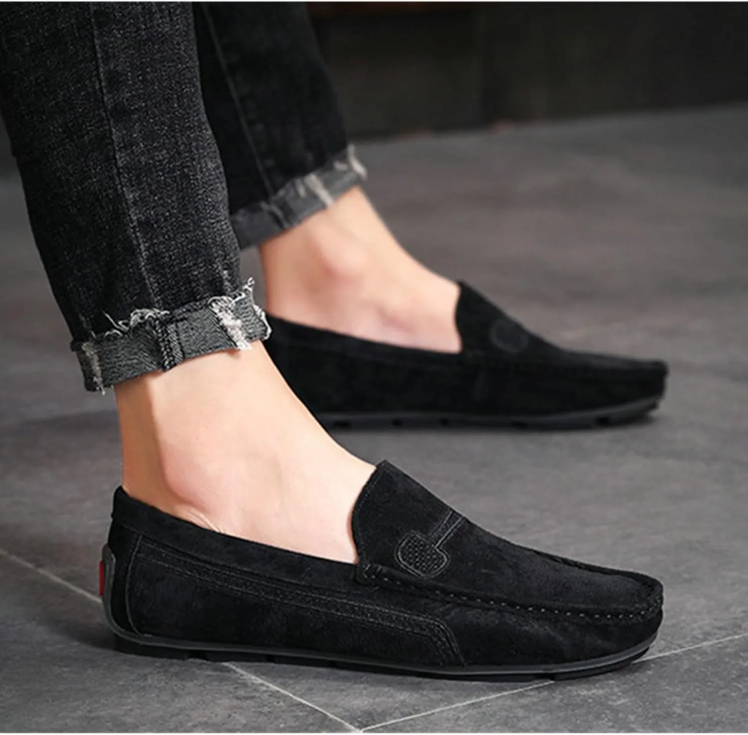 Men's Loafers Slip on Shoes Soft Sole Genuine Leather Driving Shoes Casual Penny Loafers for Men